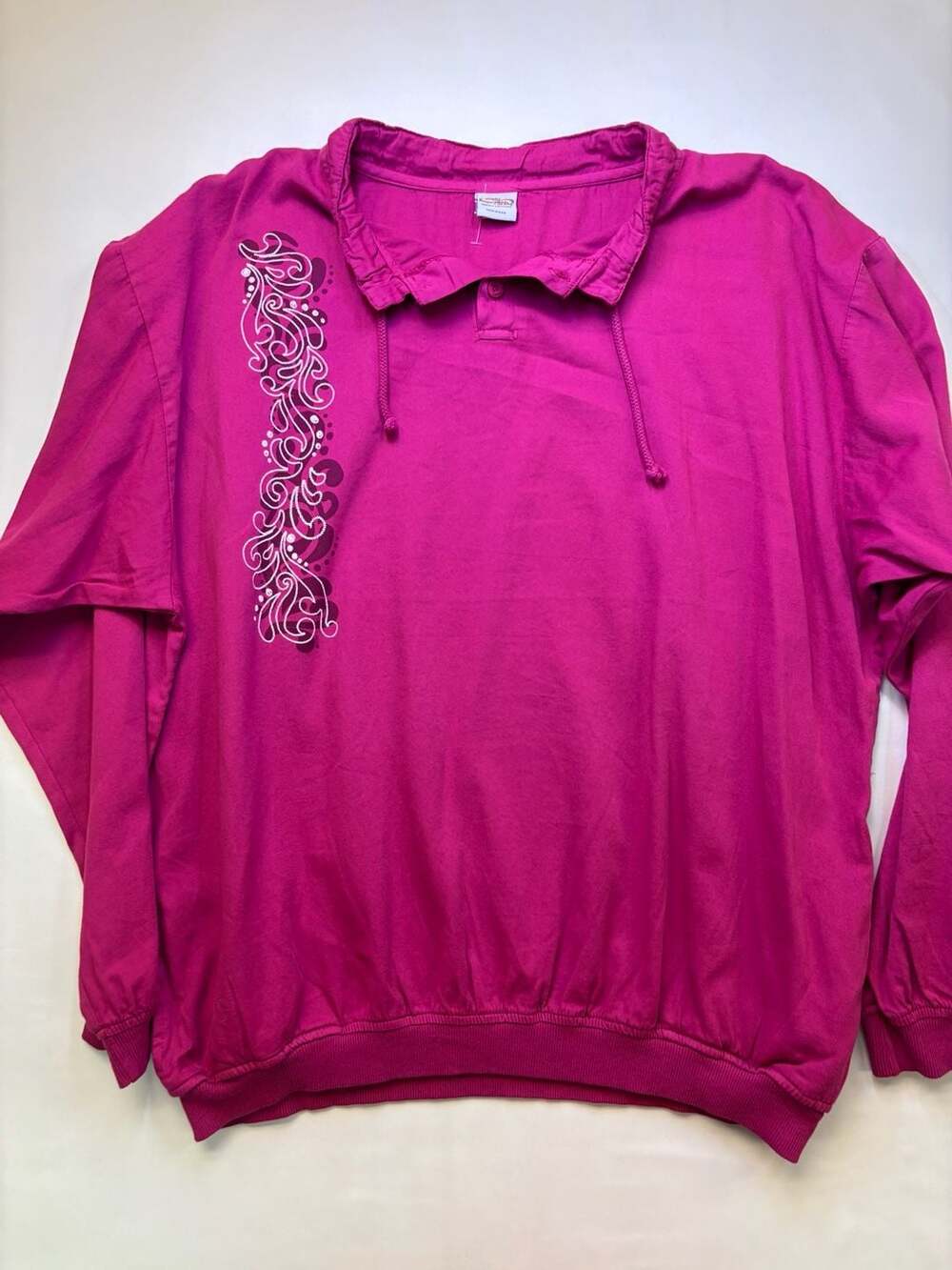 Crazy Shirts Hawaii Vintage 90s Pink Collared Sweatshirt Size XL Style 271